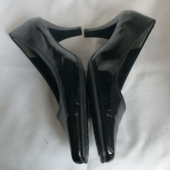Aerosoles Size 6.5 Envy Black patent leather pumps square toe NWOT - Picture 6 of 9